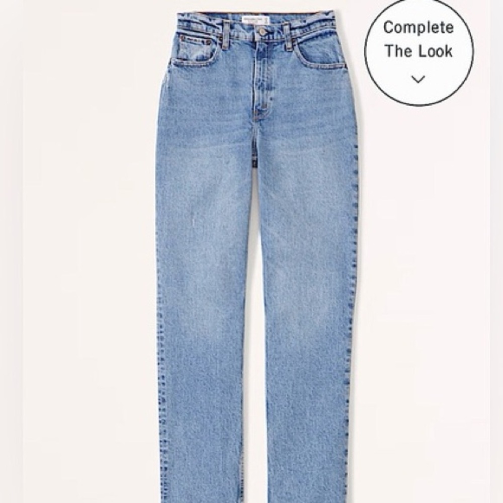 ABERCROMBIE & FITCH Curve Love Ultra High Rise 90s Straight Jean